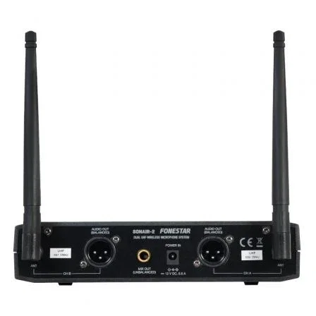 Fonestar SONAIR-2MP Micrófono Inalámbrico Doble de Mano y Petaca UHF Fonestar SONAIR-2MP Micrófono Inalámbrico Doble de Mano y Petaca UHF